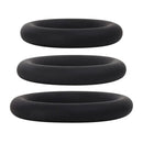 Adam And Eve Silicone Penis Ring Set Black Cock Rings Set Of 3 Sizes