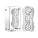 Adam And Eve Triple Chamber Ball Drainer Masturbator Sleeve Clear