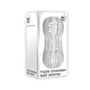 Adam And Eve Triple Chamber Ball Drainer Masturbator Sleeve Clear