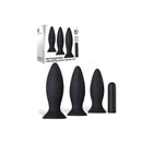 Adam And Eve Vibrating Anal Trainer Kit Butt Plugs With Bullet Black