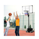 Adjustable Basketball Hoop With Shatterproof Backboard And 2 Wheels
