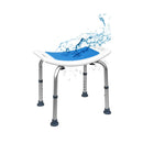 Adjustable Lightweight Shower Bench With Padded Seat Built In Handle