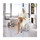 Adjustable Lightweight Shower Bench With Padded Seat Built In Handle