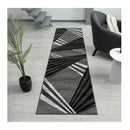Adora Diamond Stripe Grey Runner Rug