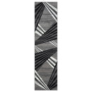 Adora Diamond Stripe Grey Runner Rug