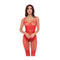 All Heart Crotchless Bodystocking Red One Size