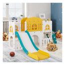 All In 1 L Shaped Toddler Slide With Tunnel And Basketball Hoop