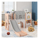 All In 1 L Shaped Toddler Slide With Tunnel And Basketball Hoop
