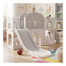 All In 1 L Shaped Toddler Slide With Tunnel And Basketball Hoop