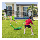 All In One Portable Badminton Net Set With Storage And 2 Rackets Green
