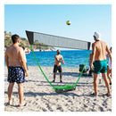 All In One Portable Badminton Net Set With Storage And 2 Rackets Green
