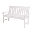 All Weather Hdpe Patio Loveseat Chair Outdoor 2 Person Bench White