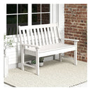 All Weather Hdpe Patio Loveseat Chair Outdoor 2 Person Bench White