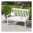 All Weather Hdpe Patio Loveseat Chair Outdoor 2 Person Bench White
