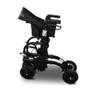 Aluminium 2In1 Rollator Wheelchair With Foldable Frame Black Silver