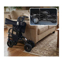 Aluminium 2In1 Rollator Wheelchair With Foldable Frame Black Silver