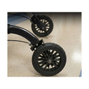 Aluminium 2In1 Rollator Wheelchair With Foldable Frame Black Silver