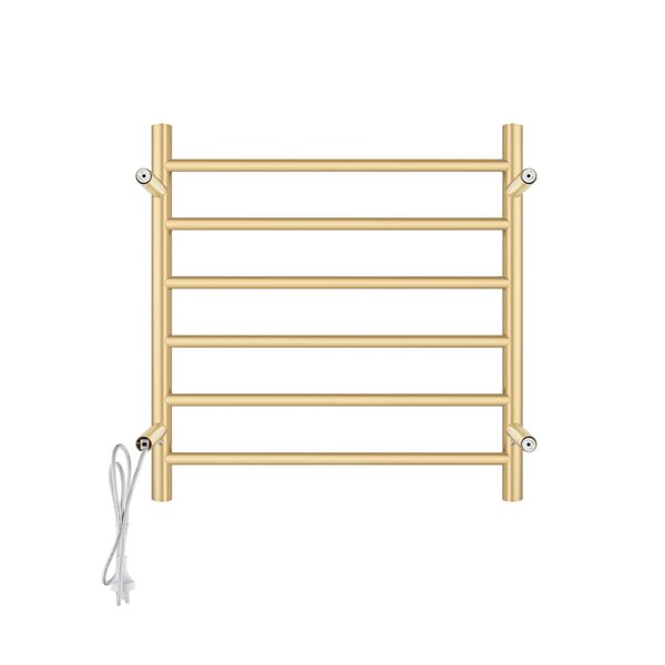 Aluminium Electric Heated Towel Rail Rack Ladder Warmer 6 Round Bars