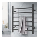 Aluminium Electric Heated Towel Rail Rack Ladder Warmer 6 Round Bars