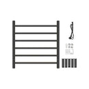 Aluminium Electric Heated Towel Rail Rack Ladder Warmer 6 Round Bars