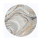 Amberly Sand Heat Set Polyester Round Rug