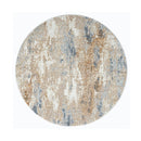 Amberly Taupe Heat Set Polyester Round Rug