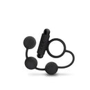 Anal Adventures Platinum Black Vibrating Cock Ring
