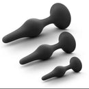 Anal Adventures Platinum Silicone Beginner Plug Kit Black Set