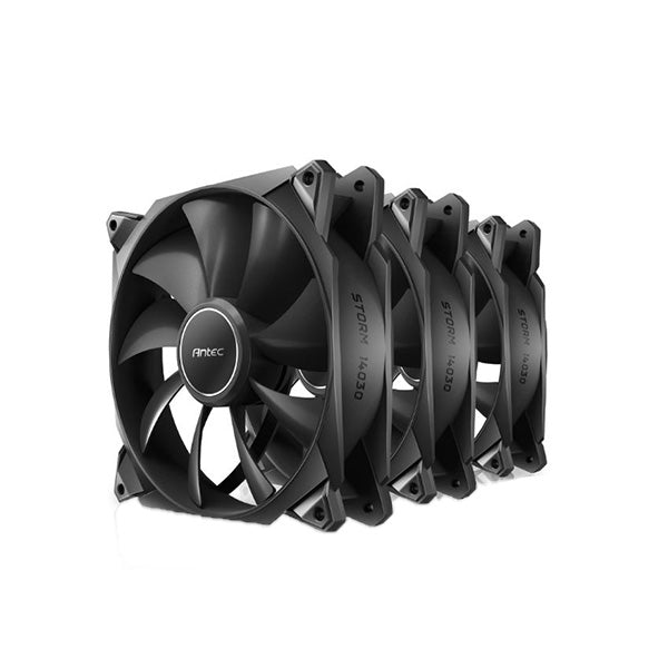 Antec Storm 120Mm Pwm Fdb 3 Pack Fan High Airflow Woven Cable Chain