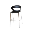 April Indoor Hospitality Stool With Footrest Bar Black
