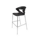 April Indoor Hospitality Stool With Footrest Bar Black