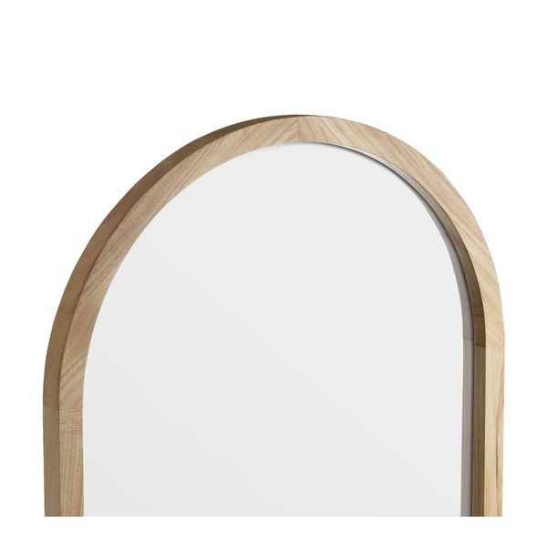 Arched Natural Wood Frame Wall Mirror Makeup Home