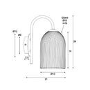 Arley Opal Matt Wall Light