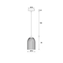 Arley Pendant Ribbed Glass Pendant