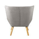Armchair Fabric Upholstered Tub Chair Grey