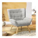 Armchair Fabric Upholstered Tub Chair Grey