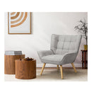 Armchair Fabric Upholstered Tub Chair Grey