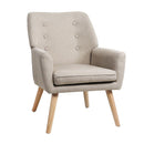 Armchair Lounge Chair Linen Accent Tub  Sofa