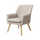 Armchair Lounge Chair Linen Accent Tub  Sofa