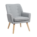 Armchair Lounge Chair Linen Accent Tub  Sofa
