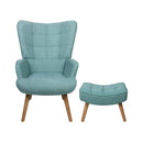 Armchair Lounge Chair Ottoman Accent Armchairs Fabric Sofa Chairs Blue