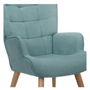 Armchair Lounge Chair Ottoman Accent Armchairs Fabric Sofa Chairs Blue