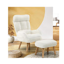 Armchair With Ottoman Swivel Lounge Sherpa Recliner Home Furniture