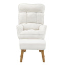 Armchair With Ottoman Swivel Lounge Sherpa Recliner Home Furniture
