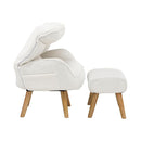 Armchair With Ottoman Swivel Lounge Sherpa Recliner Home Furniture