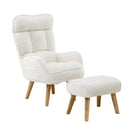 Armchair With Ottoman Swivel Lounge Sherpa Recliner Home Furniture