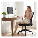 Armless Home Office Chair With Adjustable Height And Wheels Black