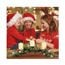 Artificial Christmas Tabletop Centerpiece With 3 Candle Holders