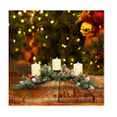 Artificial Christmas Tabletop Centerpiece With 3 Candle Holders