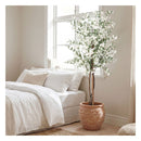 Artificial Potted Tree 163Cm Tall With Wood Trunk And Pe Leaves White